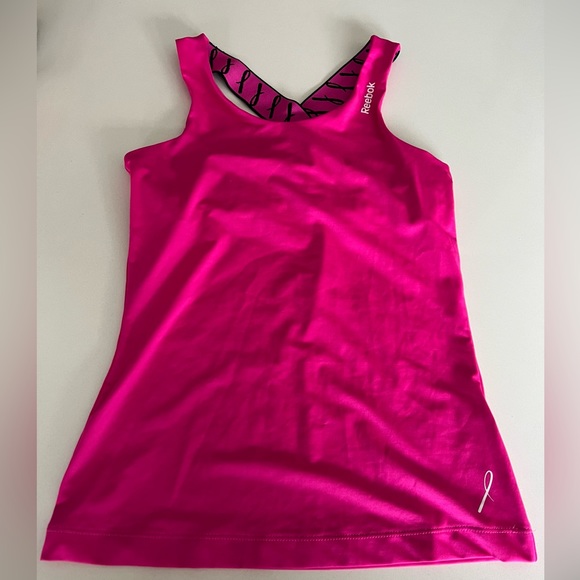 Reebok - for breast cancer awareness - hot pink workout tank top in x small. - Picture 5 of 10